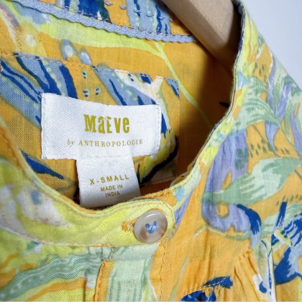 Anthro Maeve Parrot Print Top - Picture 7 of 12